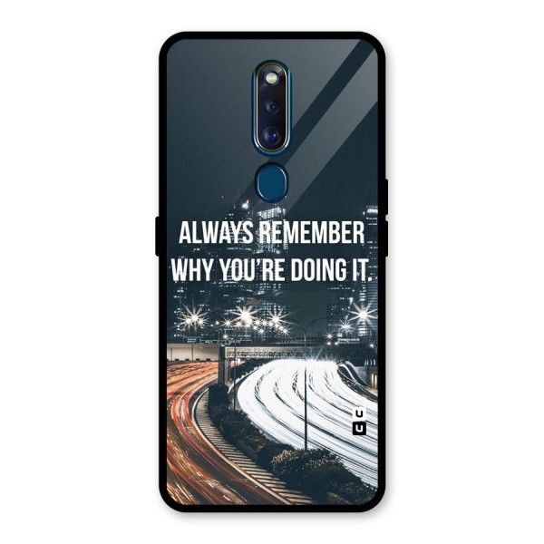 Always Remember Glass Back Case for Oppo F11 Pro