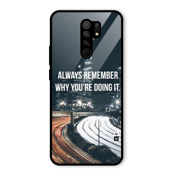 Always Remember Glass Back Case for Redmi 9 Prime