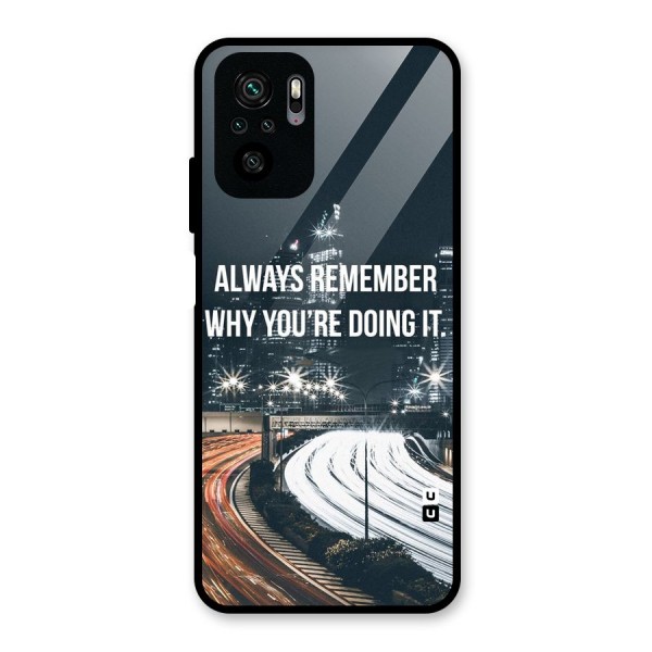 Always Remember Glass Back Case for Redmi Note 10