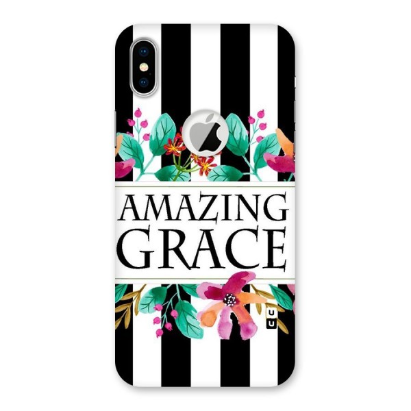 Amazing Grace Back Case for iPhone XS Logo Cut