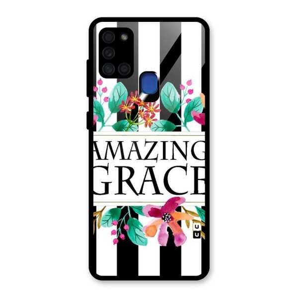 Amazing Grace Glass Back Case for Galaxy A21s