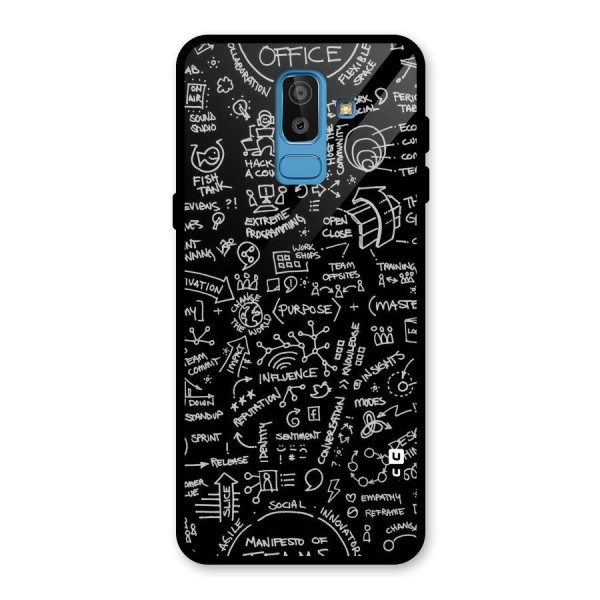 Anatomy Pattern Glass Back Case for Galaxy J8