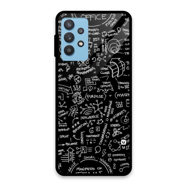 Anatomy Pattern Glass Back Case for Galaxy M32 5G