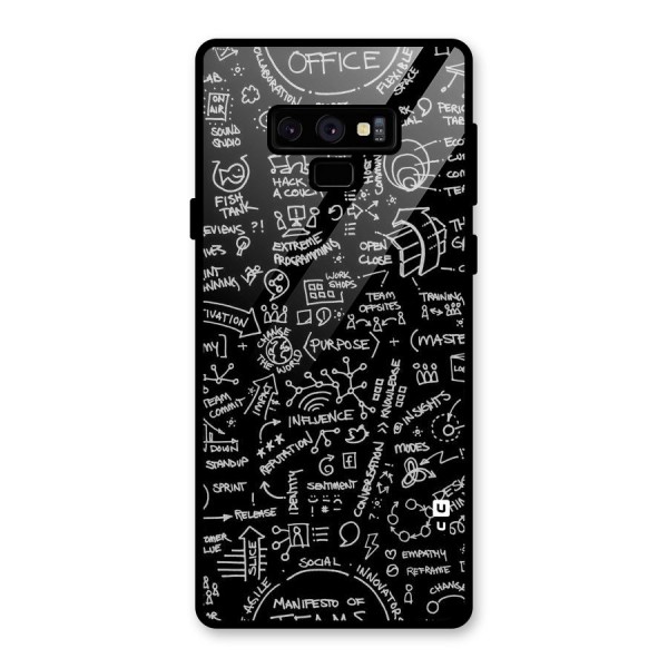 Anatomy Pattern Glass Back Case for Galaxy Note 9