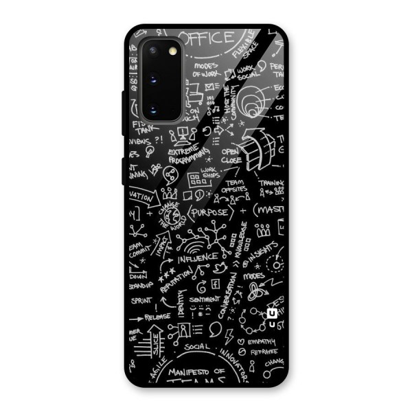 Anatomy Pattern Glass Back Case for Galaxy S20