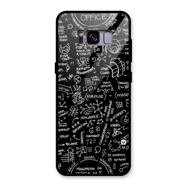 Anatomy Pattern Glass Back Case for Galaxy S8