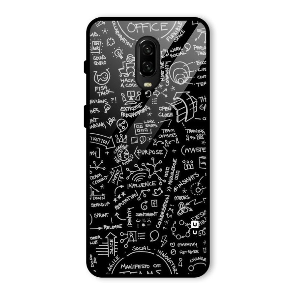 Anatomy Pattern Glass Back Case for OnePlus 6T