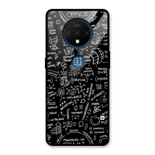 Anatomy Pattern Glass Back Case for OnePlus 7T