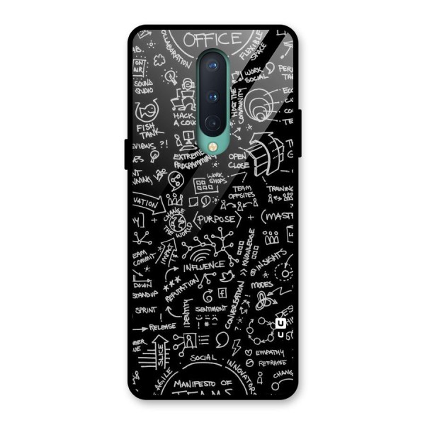 Anatomy Pattern Glass Back Case for OnePlus 8