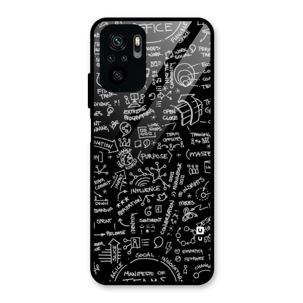 Anatomy Pattern Glass Back Case for Redmi Note 10