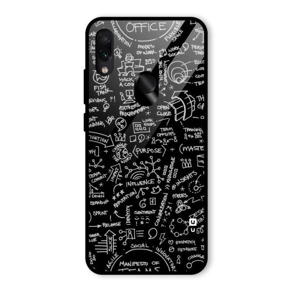 Anatomy Pattern Glass Back Case for Redmi Note 7