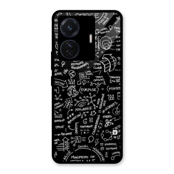 Anatomy Pattern Glass Back Case for Vivo T1 Pro