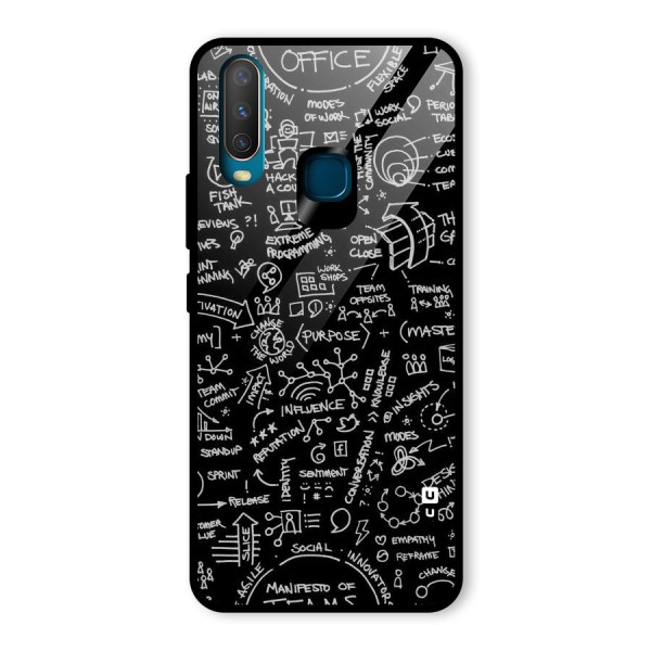 Anatomy Pattern Glass Back Case for Vivo Y12