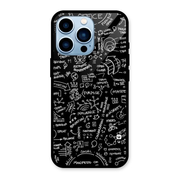 Anatomy Pattern Glass Back Case for iPhone 13 Pro