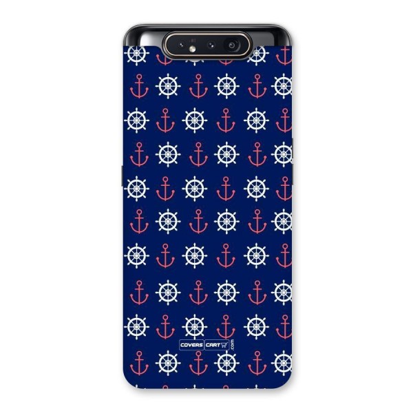 Anchor Pattern Blue Back Case for Galaxy A80