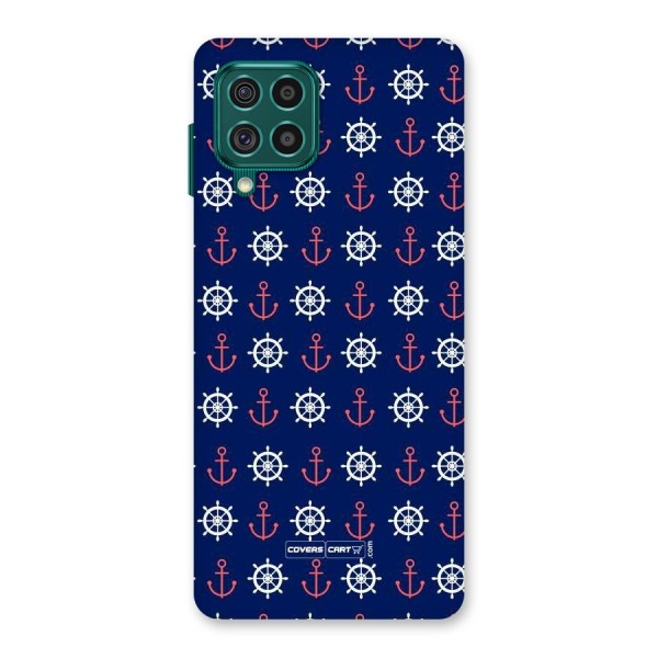 Anchor Pattern Blue Back Case for Galaxy F62