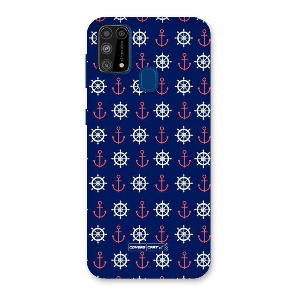 Anchor Pattern Blue Back Case for Galaxy M31