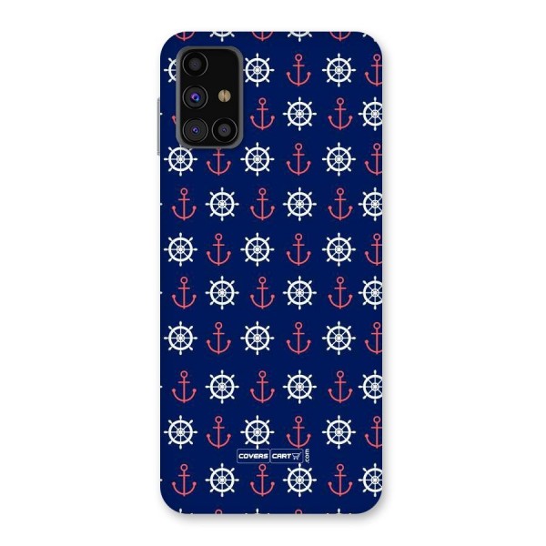 Anchor Pattern Blue Back Case for Galaxy M31s