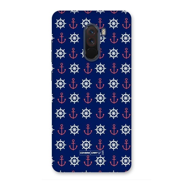 Anchor Pattern Blue Back Case for Poco F1