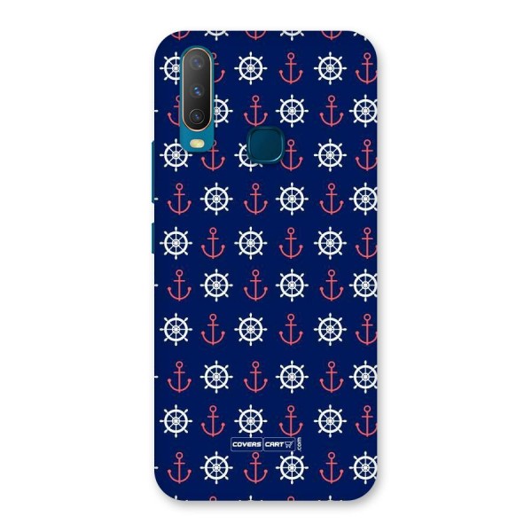 Anchor Pattern Blue Back Case for Vivo Y15