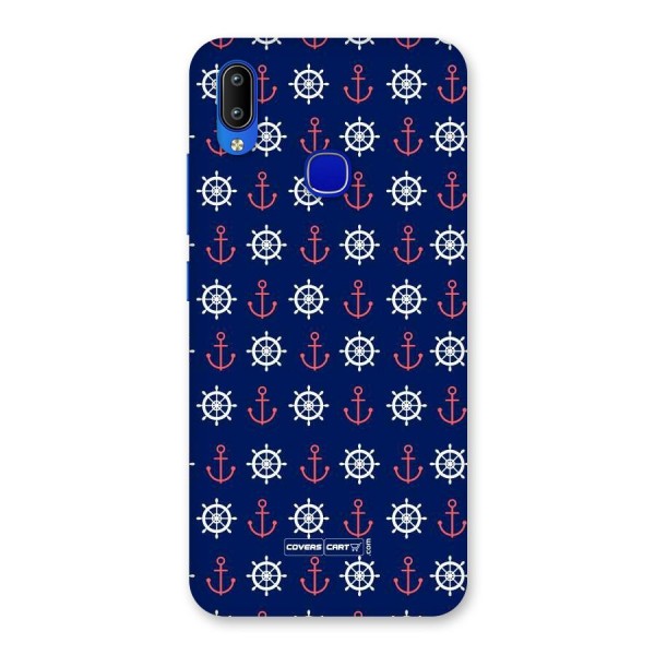 Anchor Pattern Blue Back Case for Vivo Y91