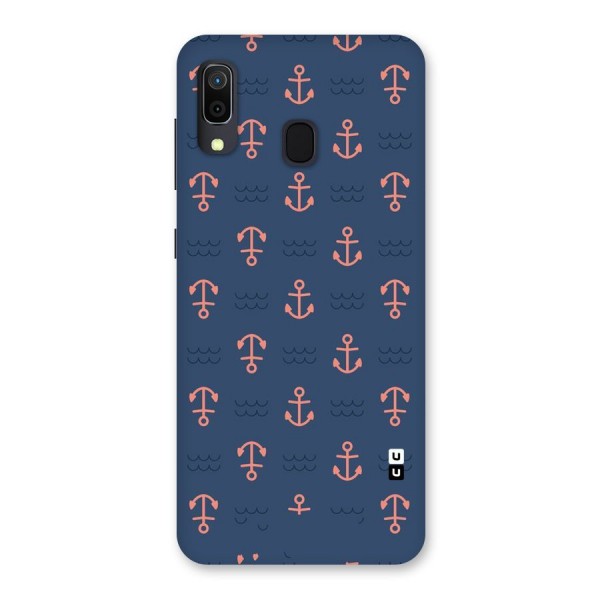 Anchor Sea Blue Back Case for Galaxy A20