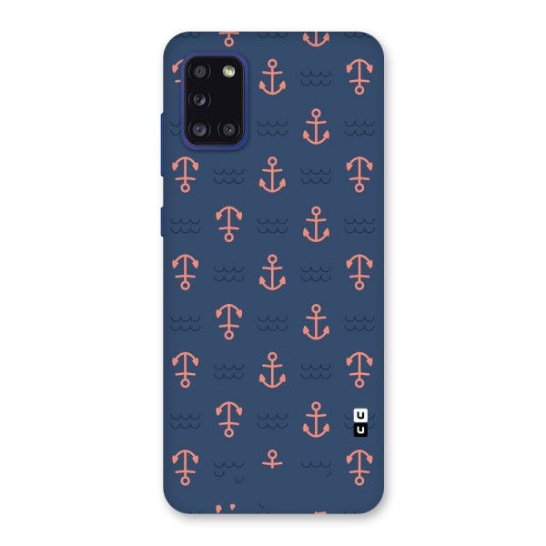 Anchor Sea Blue Back Case for Galaxy A31