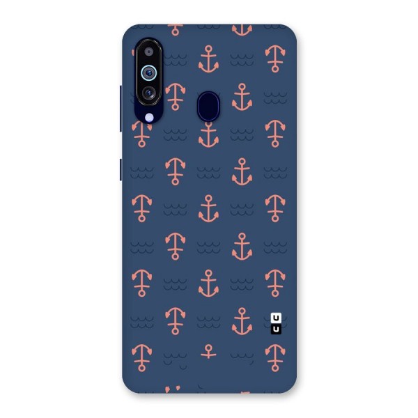 Anchor Sea Blue Back Case for Galaxy A60