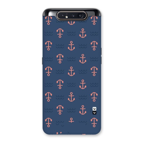 Anchor Sea Blue Back Case for Galaxy A80