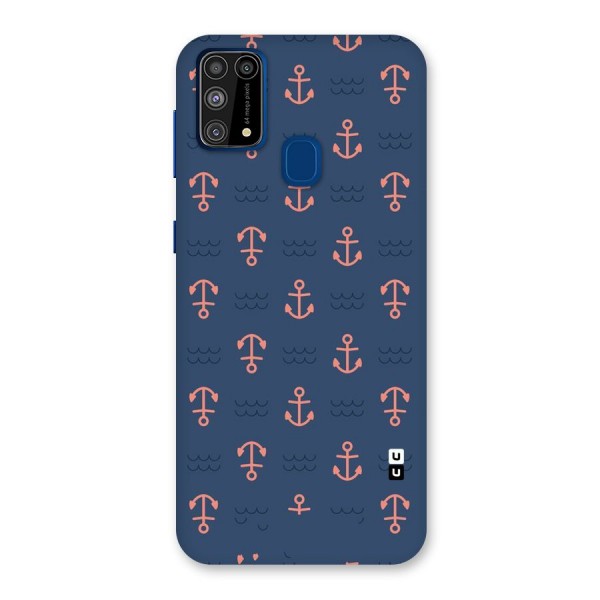 Anchor Sea Blue Back Case for Galaxy F41