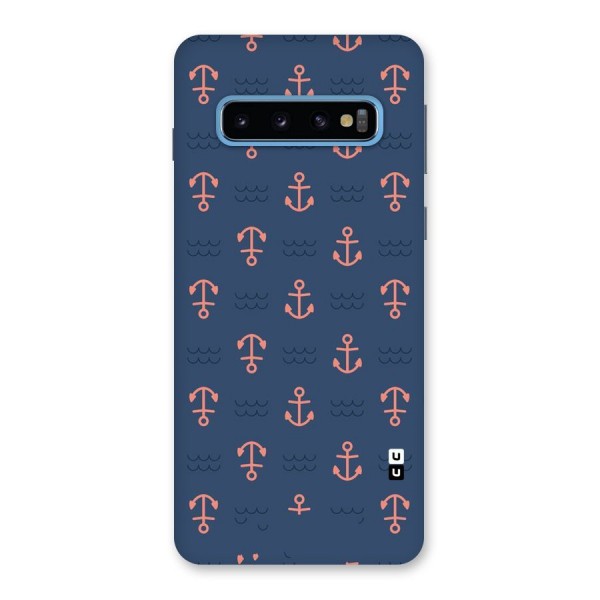 Anchor Sea Blue Back Case for Galaxy S10