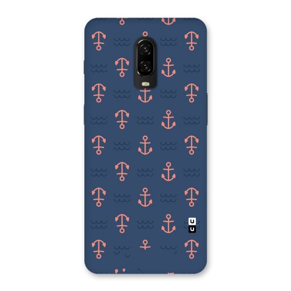 Anchor Sea Blue Back Case for OnePlus 6T