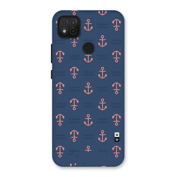 Anchor Sea Blue Back Case for Redmi 9C