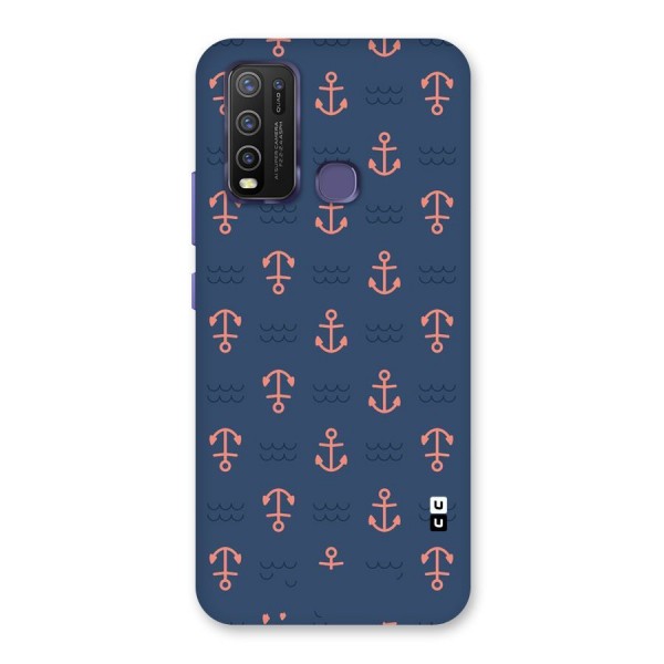 Anchor Sea Blue Back Case for Vivo Y30