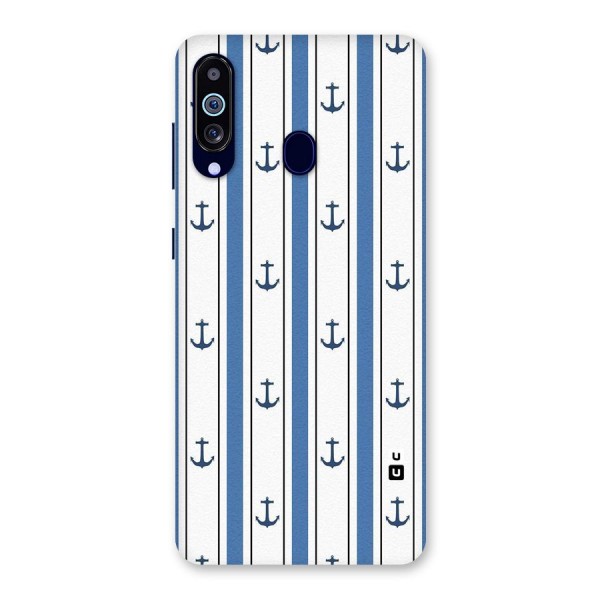 Anchor Stripe Lines Back Case for Galaxy A60