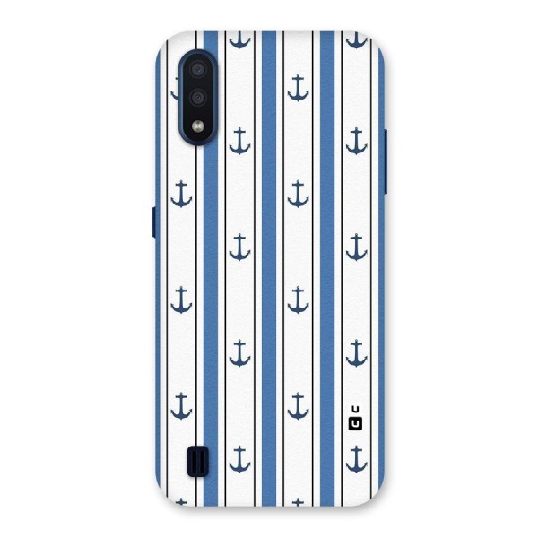 Anchor Stripe Lines Back Case for Galaxy M01