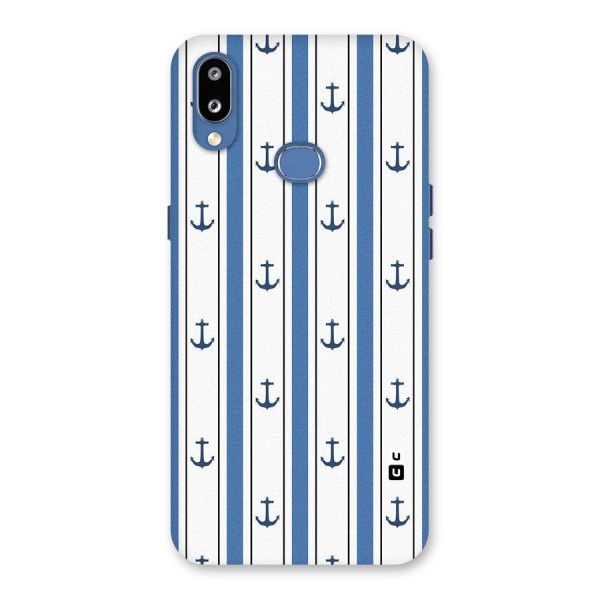 Anchor Stripe Lines Back Case for Galaxy M01s