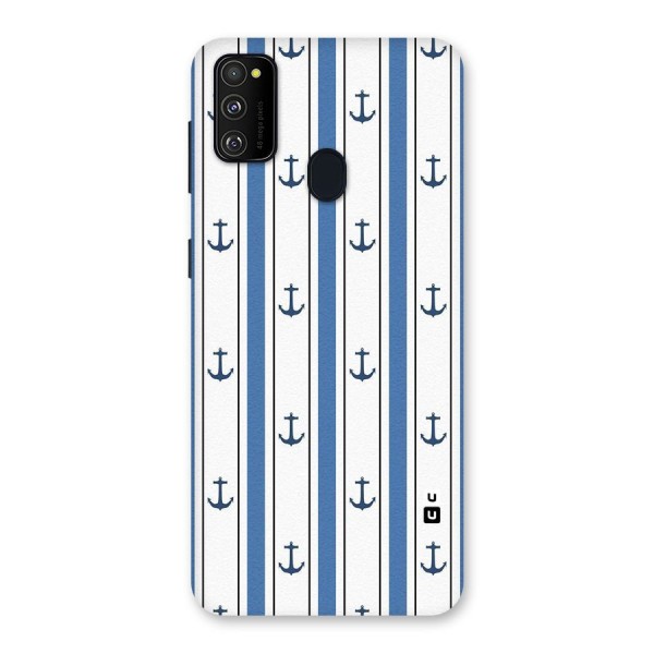 Anchor Stripe Lines Back Case for Galaxy M21