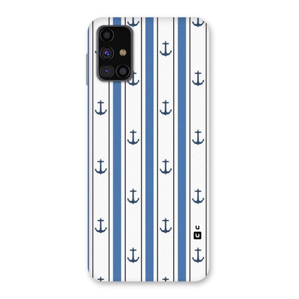 Anchor Stripe Lines Back Case for Galaxy M31s