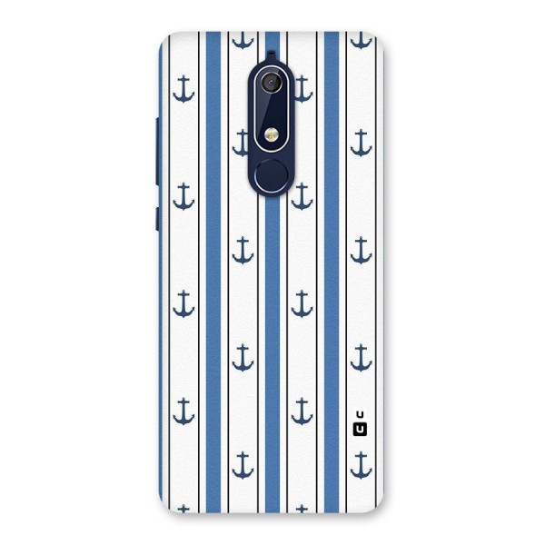 Anchor Stripe Lines Back Case for Nokia 5.1