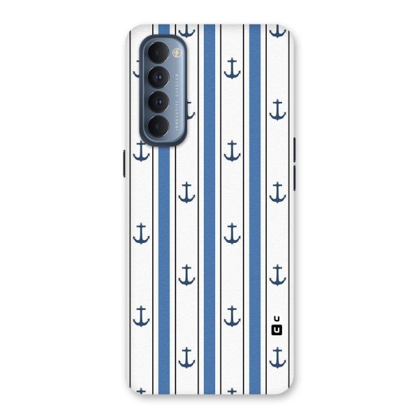 Anchor Stripe Lines Back Case for Reno4 Pro