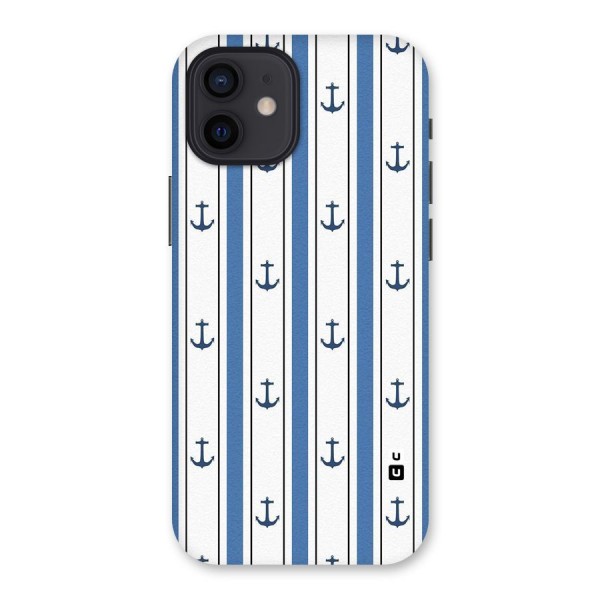 Anchor Stripe Lines Back Case for iPhone 12