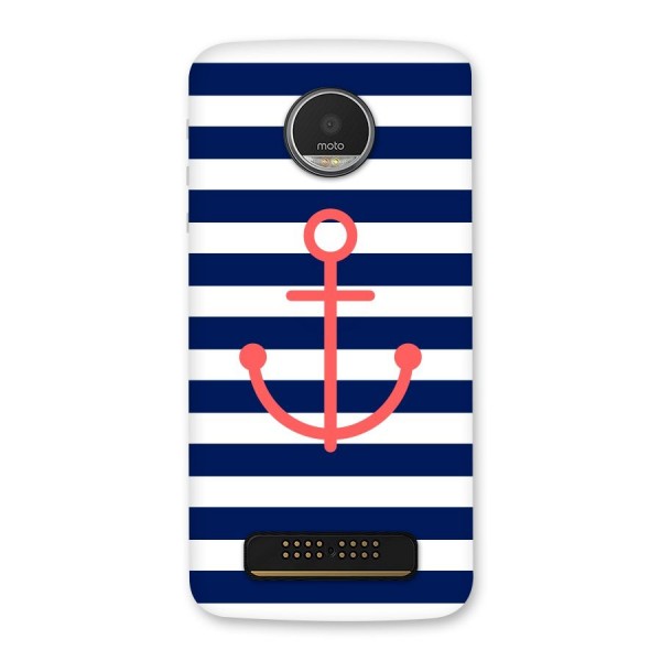 Anchor Stripes Back Case for Moto Z Play