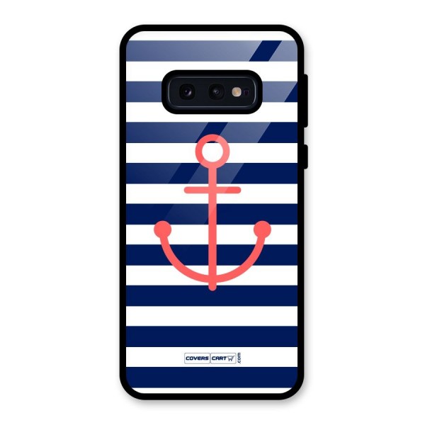 Anchor Stripes Glass Back Case for Galaxy S10e