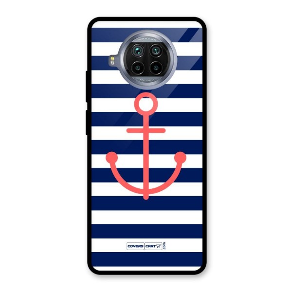 Anchor Stripes Glass Back Case for Mi 10i