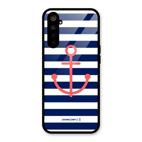 Anchor Stripes Glass Back Case for Realme 6