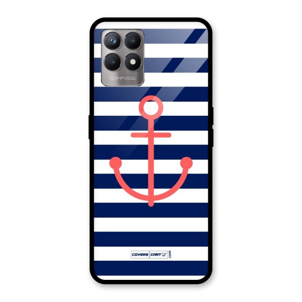 Anchor Stripes Glass Back Case for Realme 8i