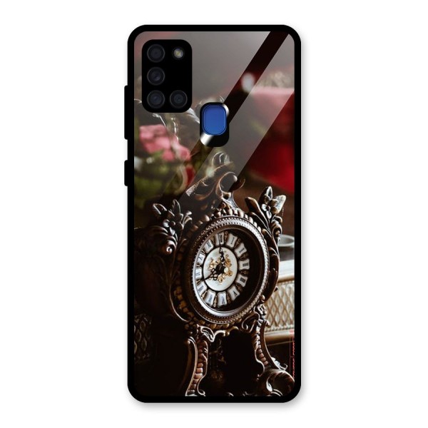 Ancient Clock Glass Back Case for Galaxy A21s