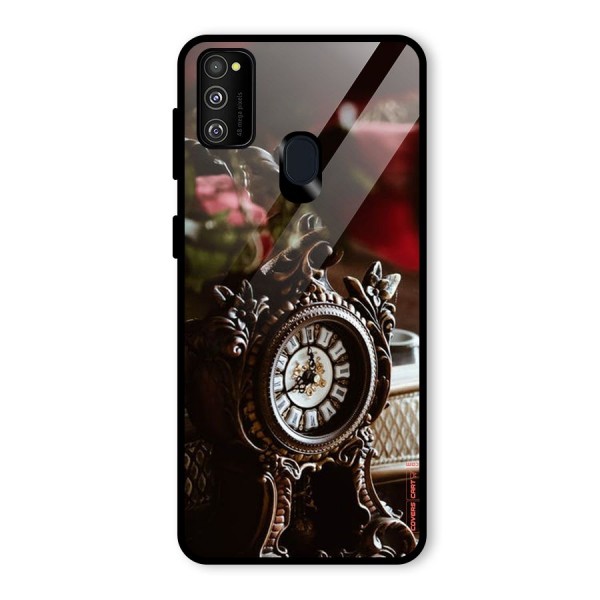 Ancient Clock Glass Back Case for Galaxy M21