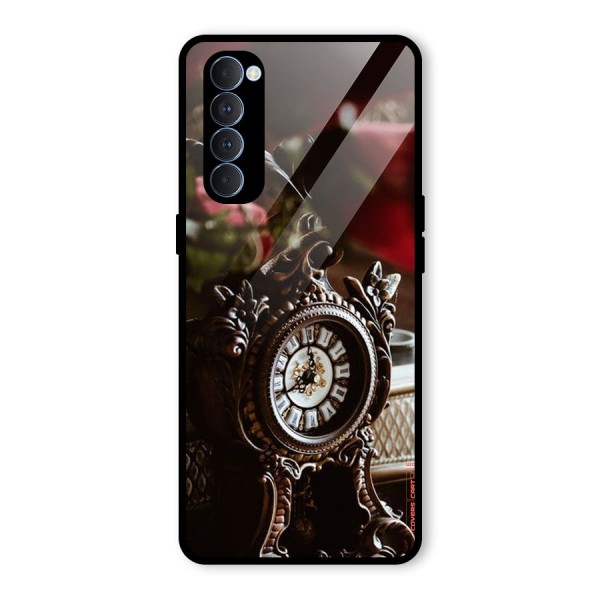 Ancient Clock Glass Back Case for Oppo Reno4 Pro